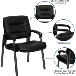 Flash Furniture LeatherSoft Executive Chair, Black (BT-1404-BKGY-GG)