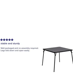 Flash Furniture Madelyn Folding Table, 33.5