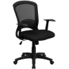 Flash Furniture Manny Ergonomic Mesh Swivel Mid-Back Task Office Chair, Black (HL0007)