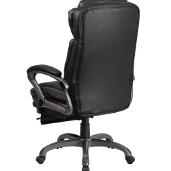 Flash Furniture Martin Ergonomic LeatherSoft Swivel High Back Executive Reclining Office Chair, Black (BT90279H)
