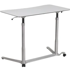 Flash Furniture Merritt 37"W Rectangular Adjustable Standing Computer Desk, Light Gray (NANIP61)