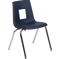 Flash Furniture Mickey Advantage Plastic/Steel Student Stacking Chair, Navy, 4/Pack (ADVSSC18NAVY)