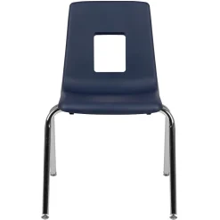 Flash Furniture Mickey Advantage Plastic/Steel Student Stacking Chair, Navy, 4/Pack (ADVSSC18NAVY)