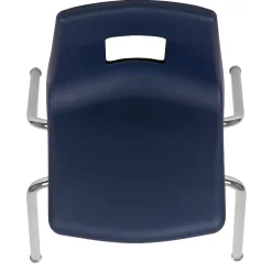 Flash Furniture Mickey Advantage Plastic/Steel Student Stacking Chair, Navy, 4/Pack (ADVSSC18NAVY)