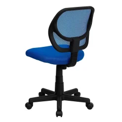 Flash Furniture Neri Armless Ergonomic Mesh Swivel Low Back Task Office Chair, Blue (WA3074BL)