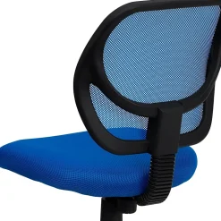 Flash Furniture Neri Armless Ergonomic Mesh Swivel Low Back Task Office Chair, Blue (WA3074BL)