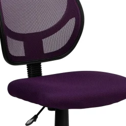 Flash Furniture Neri Armless Ergonomic Mesh Swivel Low Back Task Office Chair, Purple (WA3074PUR)