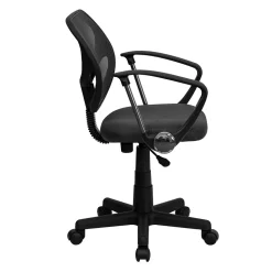 Flash Furniture Neri Ergonomic Mesh Swivel Low Back Task Office Chair, Gray (WA3074GYARM)
