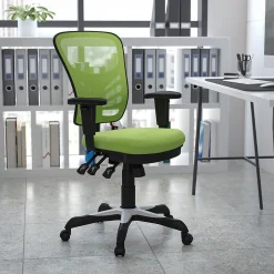 Flash Furniture Nicholas Ergonomic Mesh Swivel Mid-Back Multifunction Executive Office Chair, Green (HL0001GN)