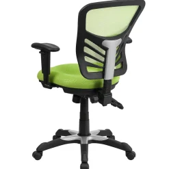Flash Furniture Nicholas Ergonomic Mesh Swivel Mid-Back Multifunction Executive Office Chair, Green (HL0001GN)