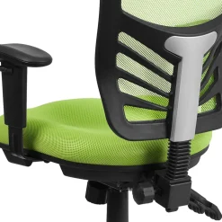Flash Furniture Nicholas Ergonomic Mesh Swivel Mid-Back Multifunction Executive Office Chair, Green (HL0001GN)