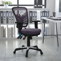 Flash Furniture Nicholas Ergonomic Mesh Swivel Mid-Back Multifunction Executive Office Chair, Dark Gray (HL0001DKGY)