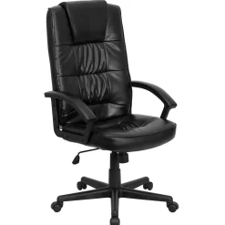 Flash Furniture Nora LeatherSoft Swivel High Back Executive Office Chair, Black (GO7102)