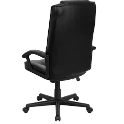 Flash Furniture Nora LeatherSoft Swivel High Back Executive Office Chair, Black (GO7102)
