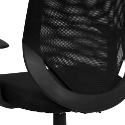 Flash Furniture Norris Ergonomic Mesh Swivel Mid-Back Tapered Back Task Office Chair, Black (LFW95ABK)