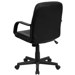 Flash Furniture Paulson Vinyl Swivel Mid-Back Executive Office Chair, Black (H8020)