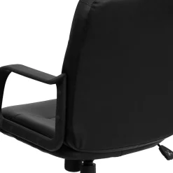 Flash Furniture Paulson Vinyl Swivel Mid-Back Executive Office Chair, Black (H8020)