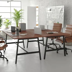 Flash Furniture Redmond 72"W x 36"D Conference Table, Laminate, Walnut (MTM7236WLTABF)