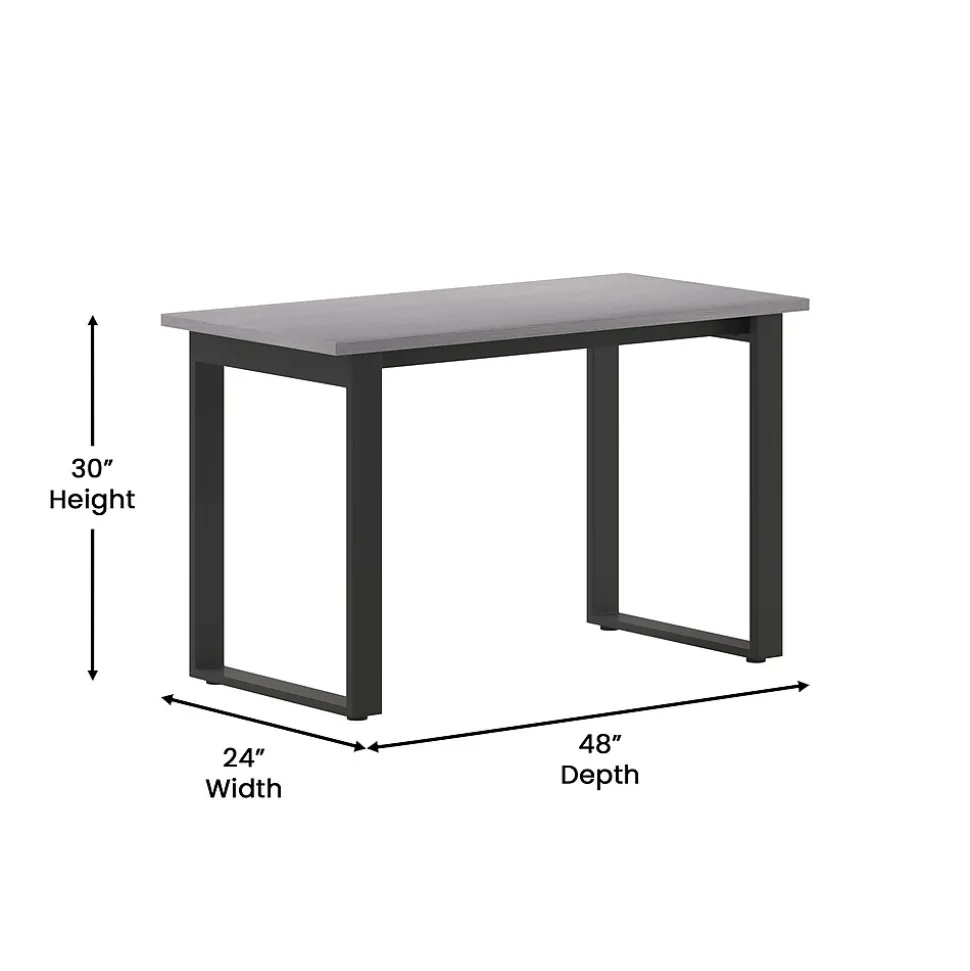 Flash Furniture Redmond 48"W x 24"D Conference Table, Laminate, Gray Oak (MTM4824LTGRYUBF)