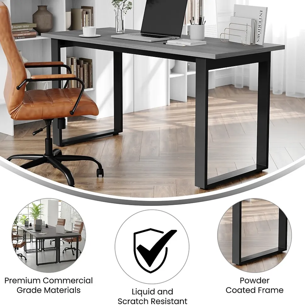 Flash Furniture Redmond 60"W x 24"D Conference Table, Laminate, Gray Oak (MTM6024LTGRYUBF)