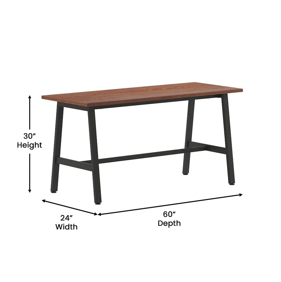 Flash Furniture Redmond 60"W x 24"D Conference Table, Laminate, Walnut (MTM6024WLTABF)