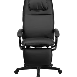 Flash Furniture Robert Ergonomic LeatherSoft Swivel High Back Executive Reclining Office Chair, Black (BT70172BK)