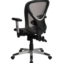 Flash Furniture Sam Ergonomic Mesh Swivel Mid-Back Multifunction Executive Office Chair, Transparent Gray (GOWY1363)