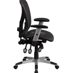 Flash Furniture Sam Ergonomic Mesh Swivel Mid-Back Multifunction Executive Office Chair, Transparent Gray (GOWY1363)