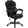 Flash Furniture Stella Ergonomic LeatherSoft Swivel High Back Executive Office Chair, Black (GO901BK)