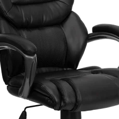 Flash Furniture Stella Ergonomic LeatherSoft Swivel High Back Executive Office Chair, Black (GO901BK)