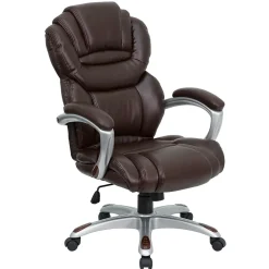 Flash Furniture Stella Ergonomic LeatherSoft Swivel High Back Executive Office Chair, Brown (GO901BN)