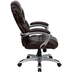 Flash Furniture Stella Ergonomic LeatherSoft Swivel High Back Executive Office Chair, Brown (GO901BN)