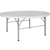 Flash Furniture Stonewall Folding Table, 71" x 71", Granite White (DAD183RZ)
