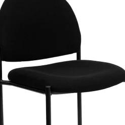 Flash Furniture Tania Fabric Stackable Side Reception Chair, Black (BT5151BK)