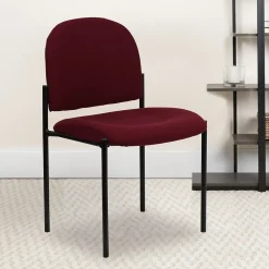Flash Furniture Tania Fabric Stackable Side Reception Chair, Burgundy (BT5151BY)