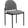Flash Furniture Tania Fabric Stackable Side Reception Chair, Gray (BT5151GY)