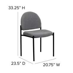 Flash Furniture Tania Fabric Stackable Side Reception Chair, Gray (BT5151GY)
