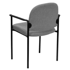 Flash Furniture Tiffany Fabric Stackable Side Reception Chair with Arms, Gray (BT5161GY)