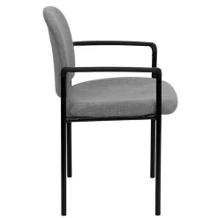 Flash Furniture Tiffany Fabric Stackable Side Reception Chair with Arms, Gray (BT5161GY)