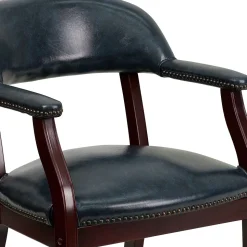 Flash Furniture Vinyl Mid Back Luxurious Conference Chair, Navy