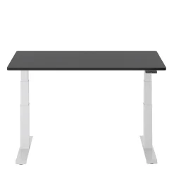 FlexiSpot E7 Series 60"W Electric Adjustable Standing Desk, Black/White (E7W6024B)