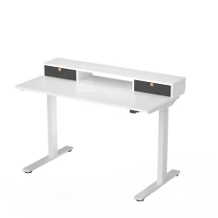 FlexiSpot EC9W Series 48" W Electric Adjustable Standing Desk, White (EC9WDO04W)