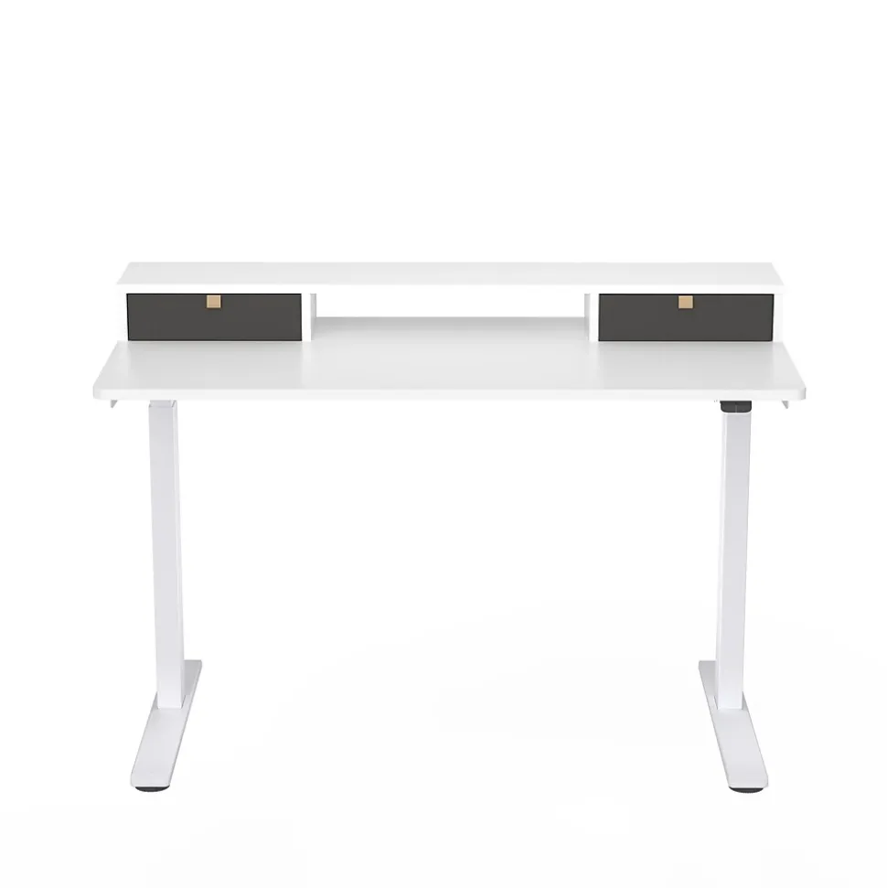 FlexiSpot EC9W Series 48" W Electric Adjustable Standing Desk, White (EC9WDO04W)