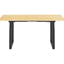 FlexiSpot E7Q 78"W Electric Adjustable Standing Desk, Bamboo/Black (E7QBR7830-LBZB)