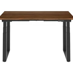 FlexiSpot E7Q 60"W Electric Adjustable Standing Desk, Black Walnut/Black (E7QB6030-BW)