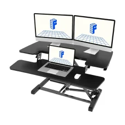 FlexiSpot M7 Series 35"W Manual Rectangular Adjustable Standing Desk Converter, Black (M7-E-35B)