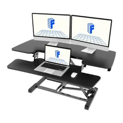 FlexiSpot M7 Series 40"W Manual Rectangular Adjustable Standing Desk Converter, Black (M7-E-40B)