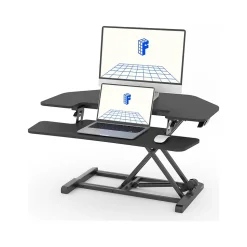 FlexiSpot M7 Series 36"W Manual Adjustable Standing Desk Converter, Black (M7-E-36C)