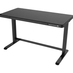 FlexiSpot 48"W Electric Adjustable Glass Top Standing Desk, Black (EG8B-E)