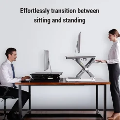 FlexiSpot 41"W Manual Sit-Stand Desk Converter, Black (M4B-E-US)